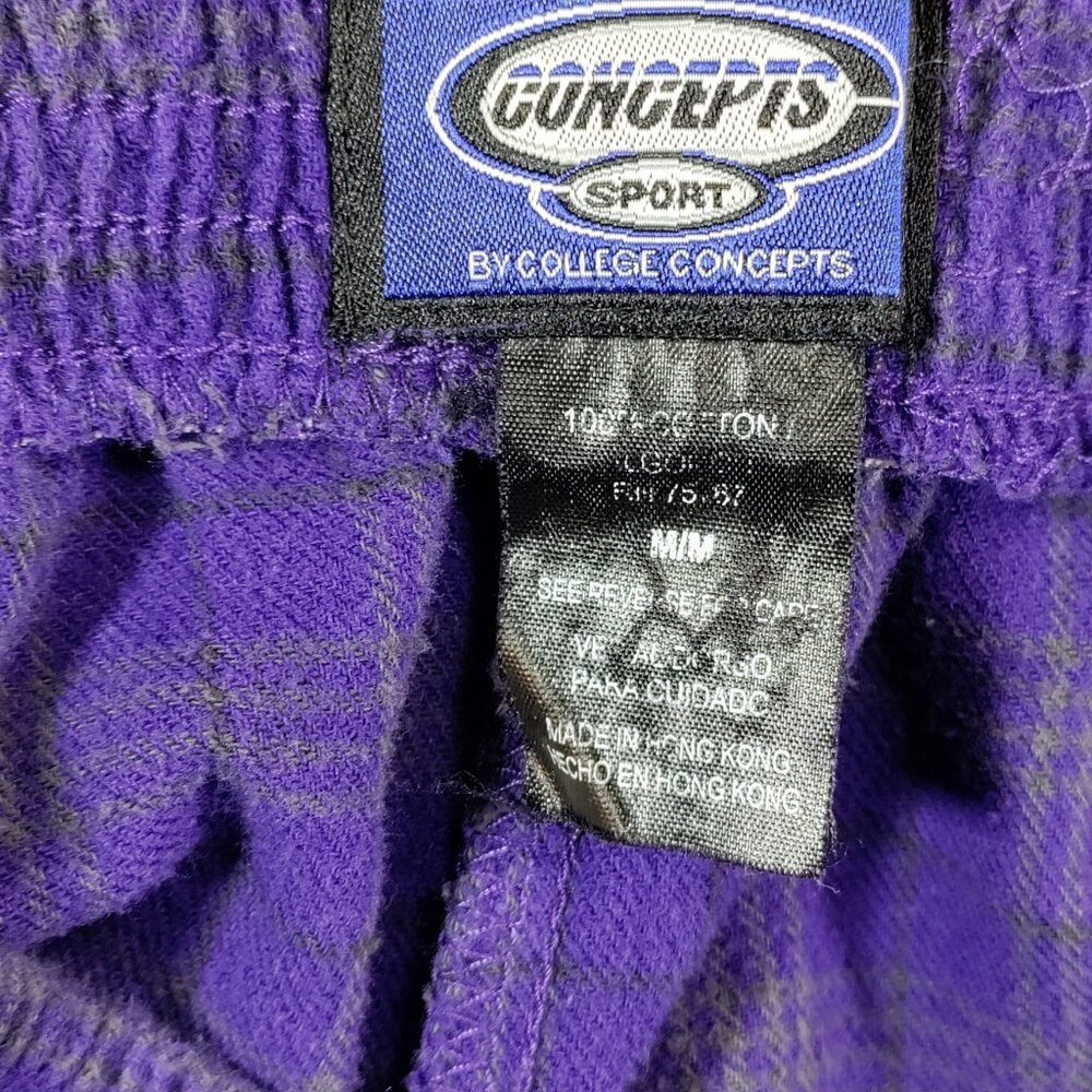 LSU Tigers Pajama Pants Mens M Concepts Sport Purple Plaid Cotton Lounge - Picture 4 of 10